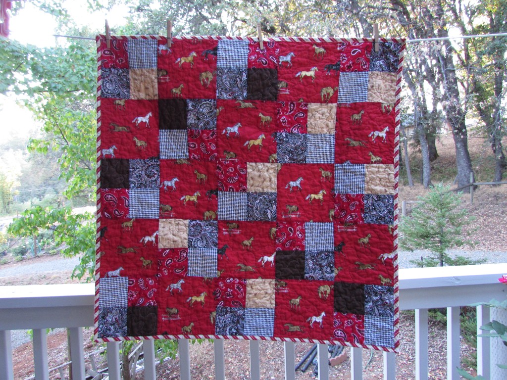 Cowboy Small Baby Quilt; September 2014