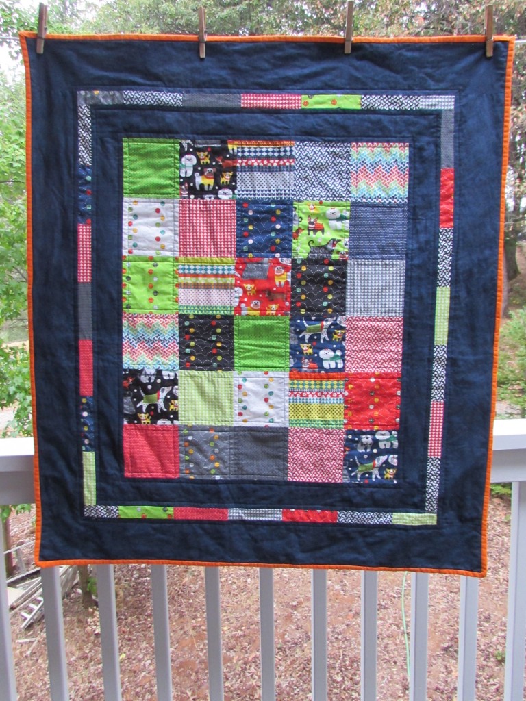Snips, Snails & Puppy Dog Tails - Baby Boy Quilt August 2014