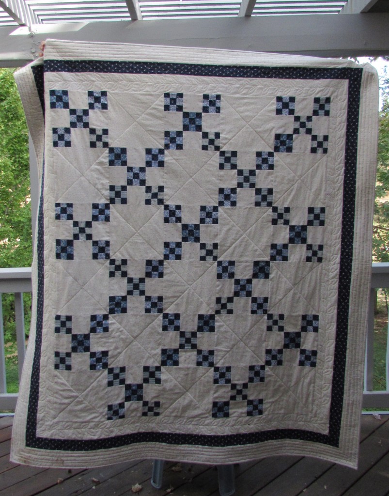 Vintage Fabric Double Nine-Patch; August, 2015