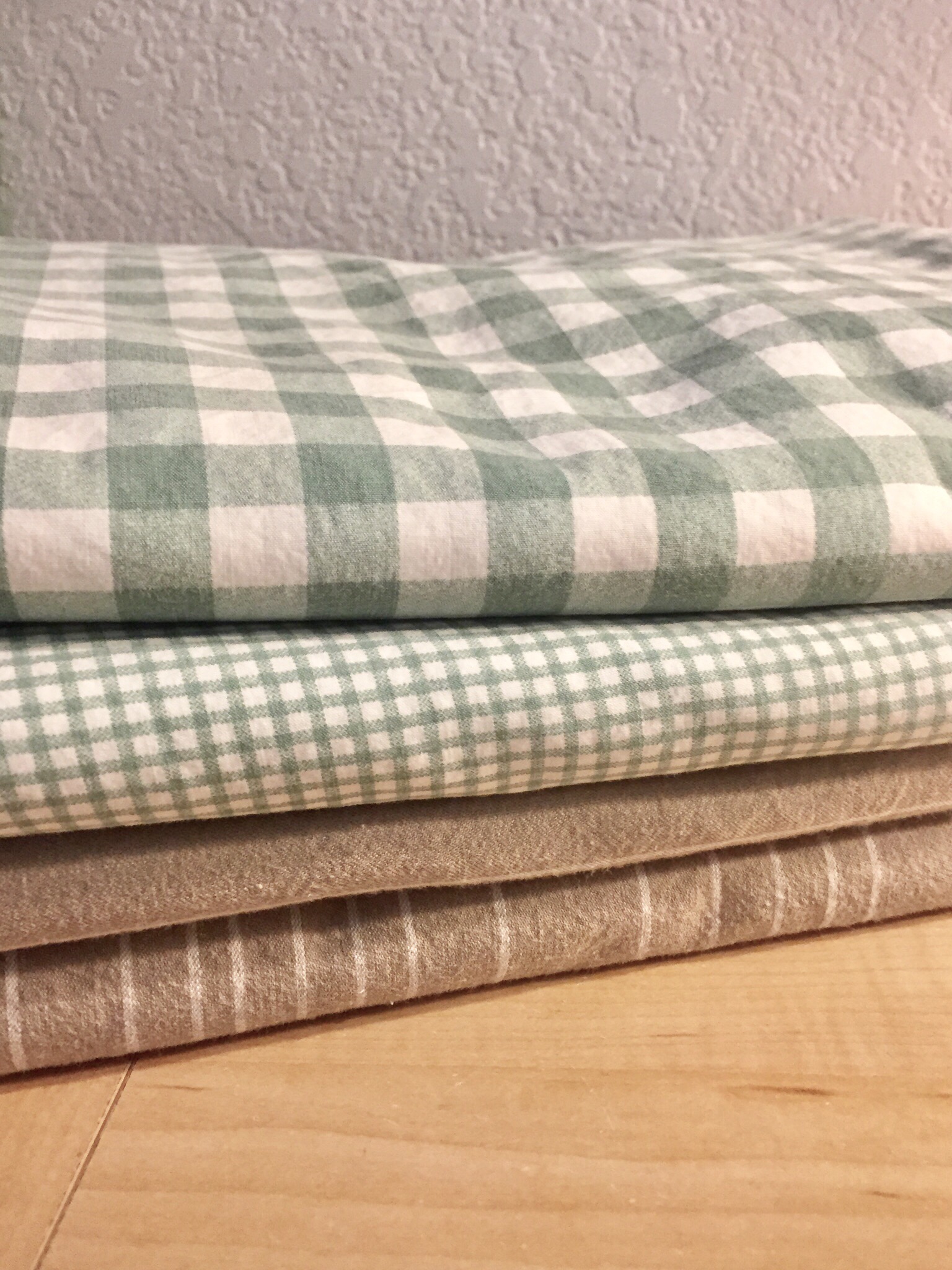 Dark Green Gingham Cross Stitch Fabric