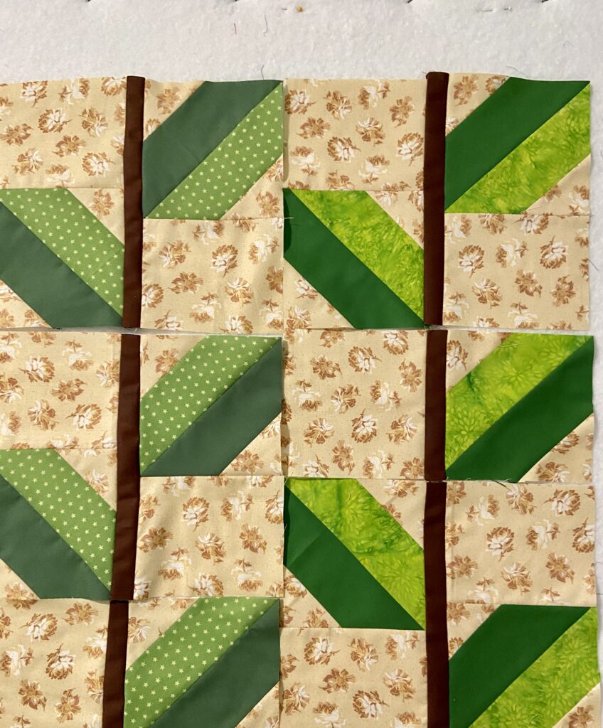 Scrappy Leaves Quilt Block Pattern